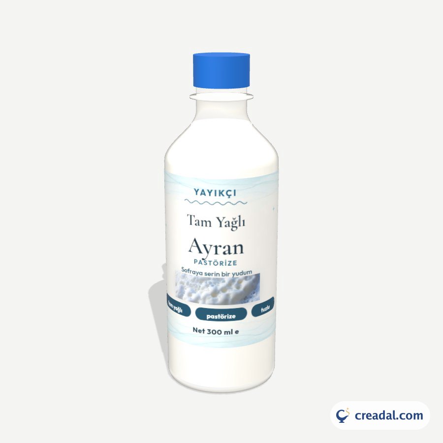 Tam Yağlı Ayran Etiketi