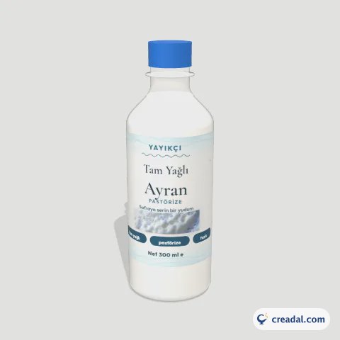 Tam Yağlı Ayran Etiketi