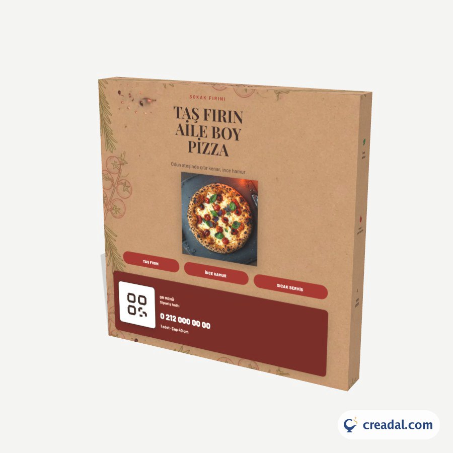 Taş Fırın Pizza Kutusu
