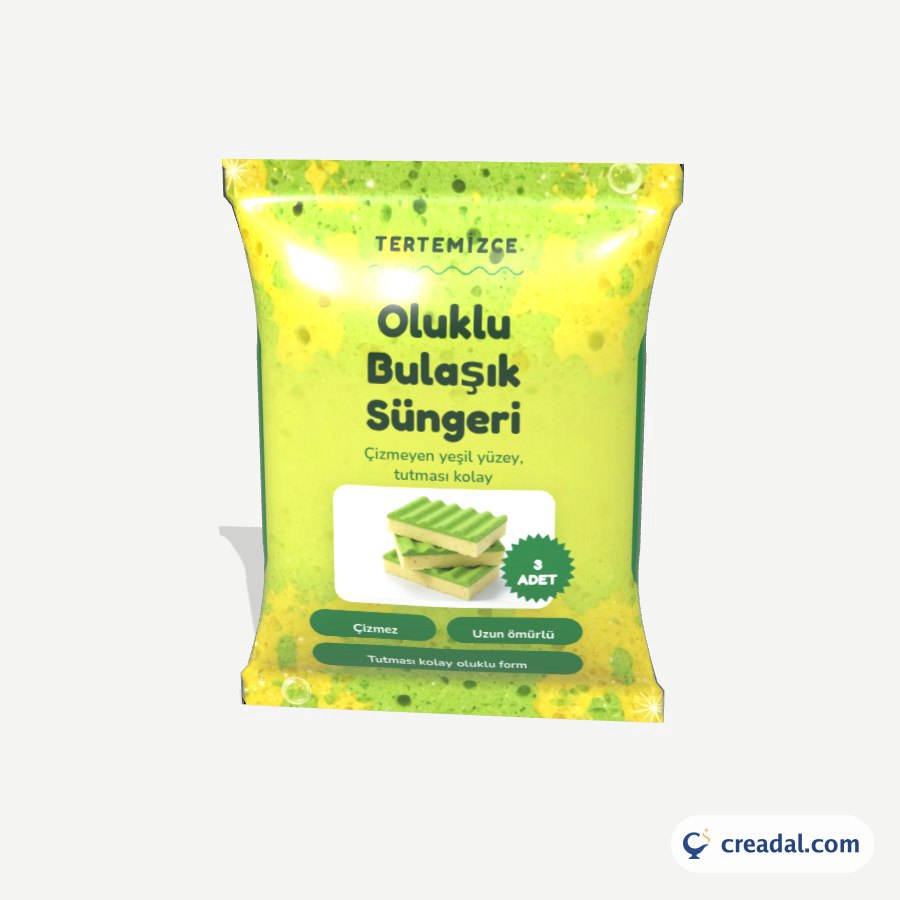 Oluklu Bulaşık Süngeri Paketi