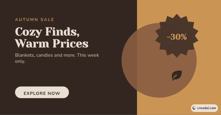 Bannière soldes d'automne