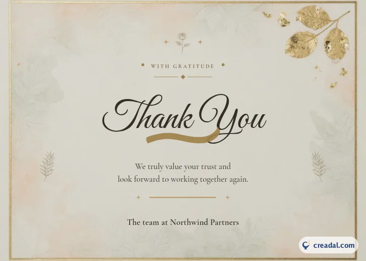 Client Thank You Card
