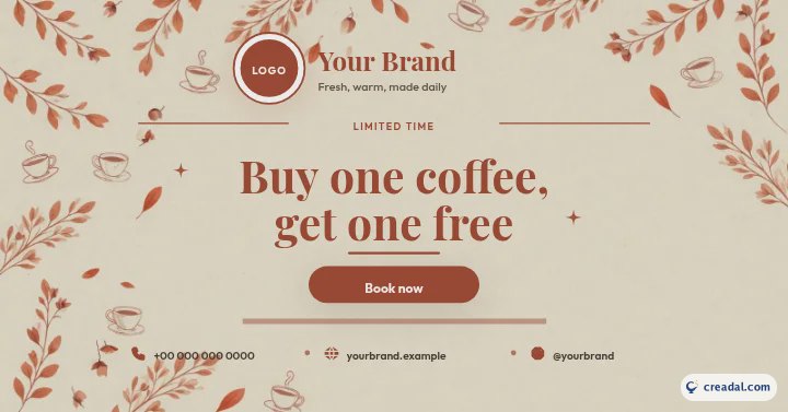 Kit de marque restaurant et café : bannière promotionnelle