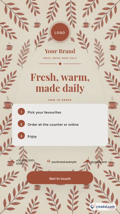 レストランとカフェのブランドキット：Instagramストーリー