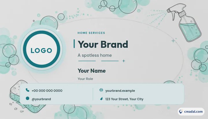 Cleaning Services Brand Kit: Business Card