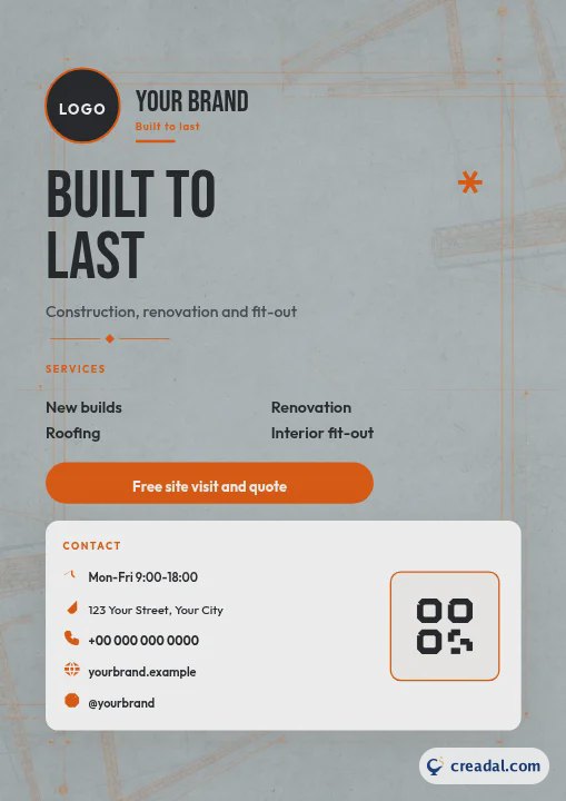 Bau-Markenkit: A4-Flyer