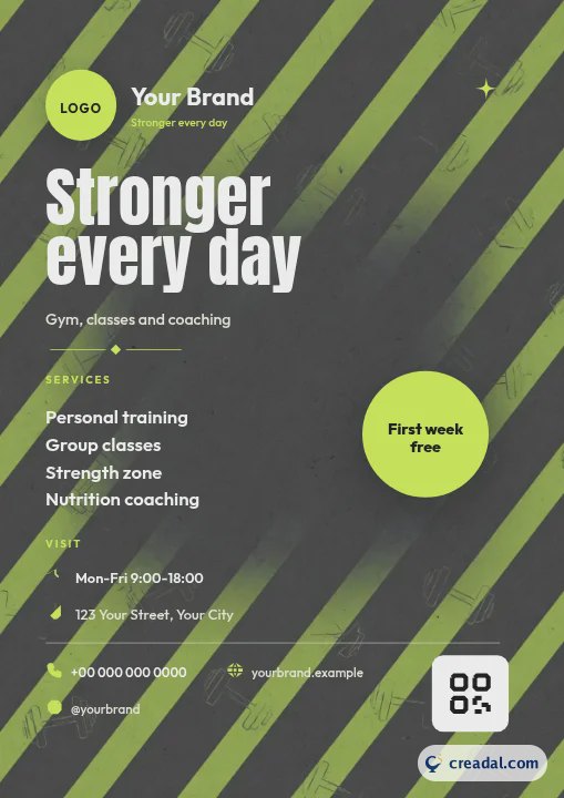 Fitness-Markenkit: A4-Flyer