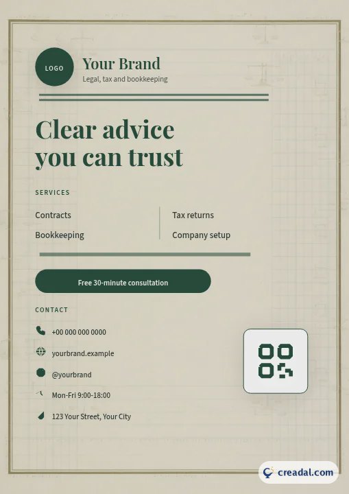 Kit de marque droit et comptabilité : flyer A4