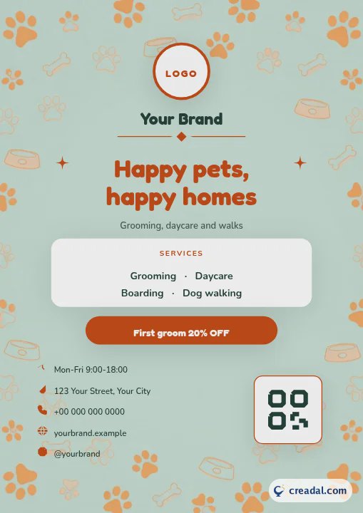 Pet Care Brand Kit: A4 Flyer