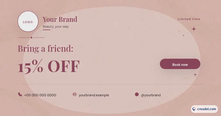 Kit de marque salon de beauté : bannière promotionnelle