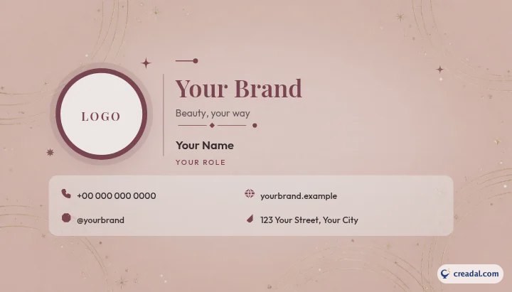 Kit de marque pour salon de beauté : Carte de visite