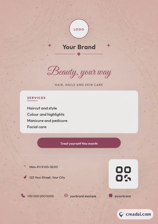 Beauty-Salon-Markenkit: A4-Flyer