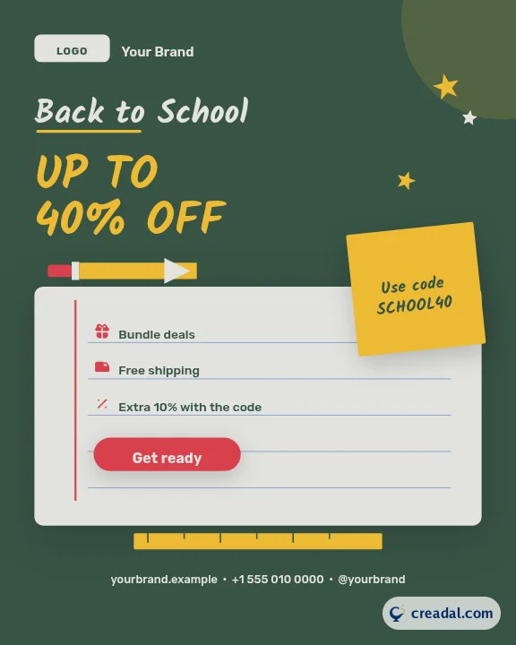 Schulstart-Sale: Hochformat-Post 4:5