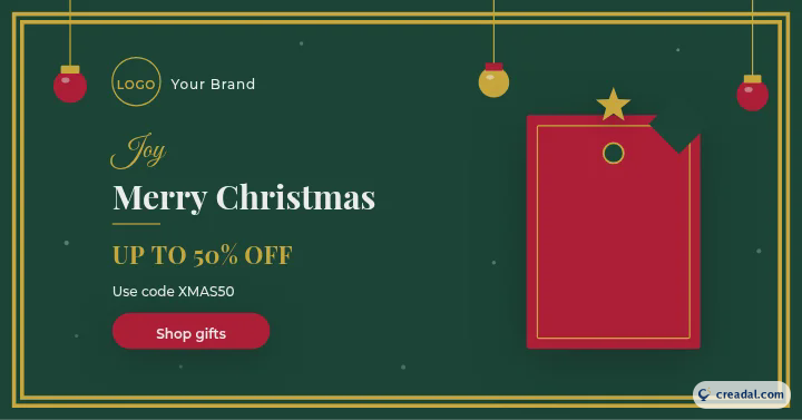 Soldes de Noël : Bannière web