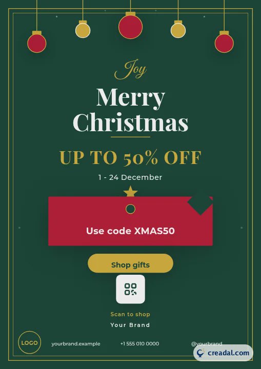 Soldes de Noël : Affiche A4