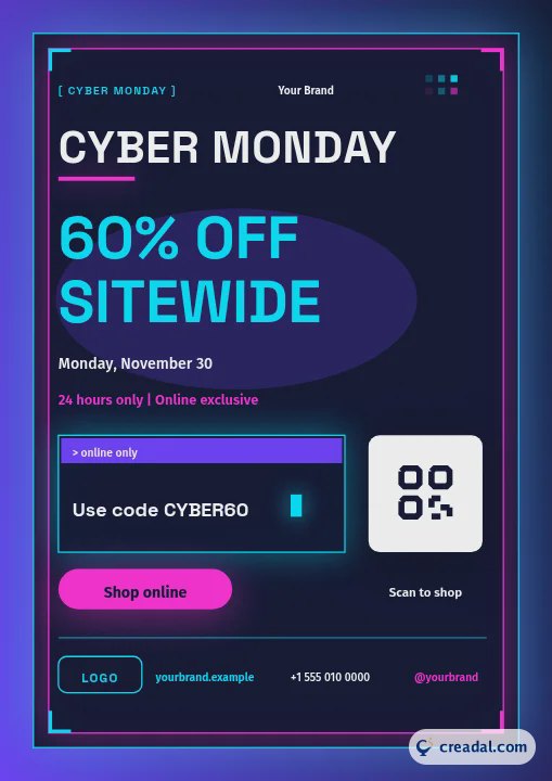 Offres Cyber Lundi : Affiche A4