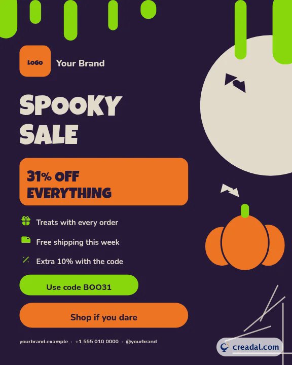 Halloween-Sale: Hochformat-Post 4:5