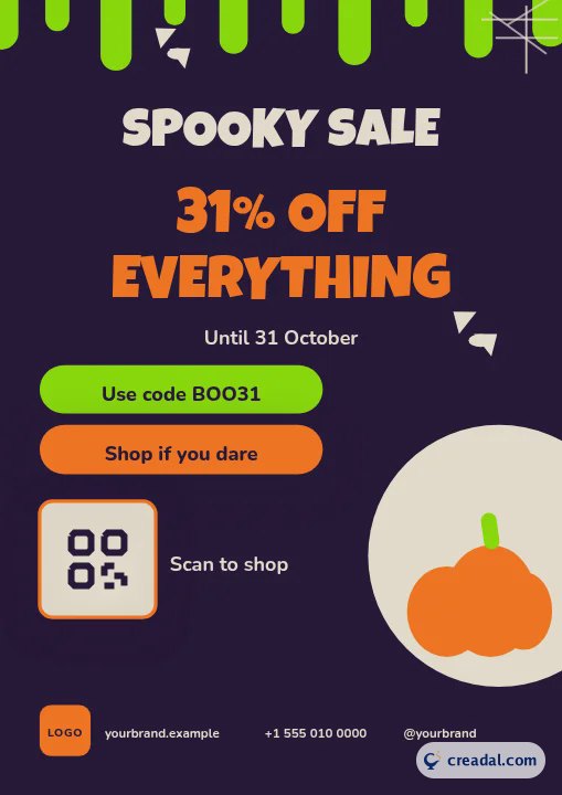 Oferta de Halloween: póster A4