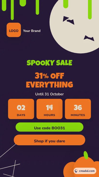 Promoção de Halloween: Story do Instagram
