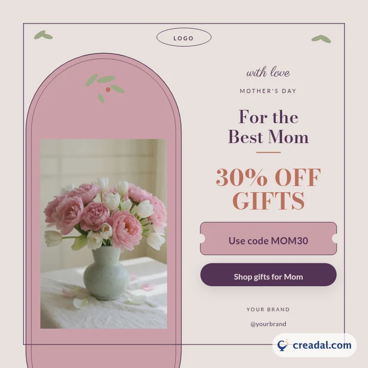 Promoção Dia das Mães: Post do Instagram