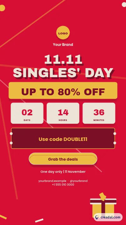 Singles Day 11.11 Rabatt: Instagram-Story