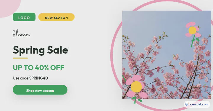 Soldes de printemps : Bannière web