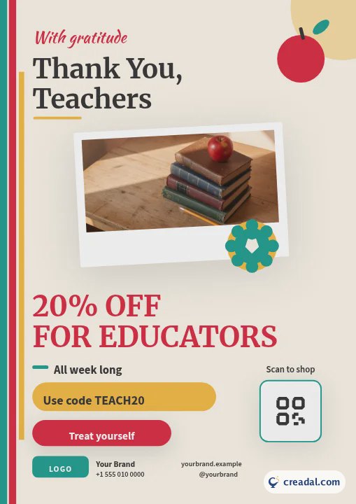 Promoção Dia do Professor: pôster A4