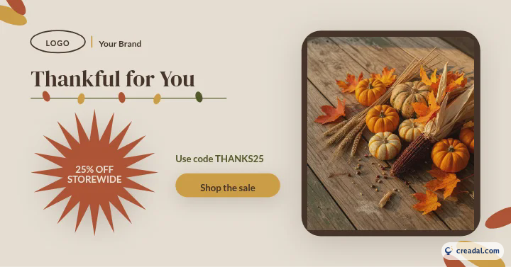 Soldes Thanksgiving : bannière web
