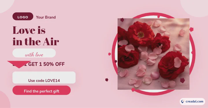 Soldes Saint-Valentin : Bannière web