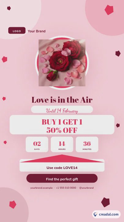 Valentinstag-Sale: Instagram-Story