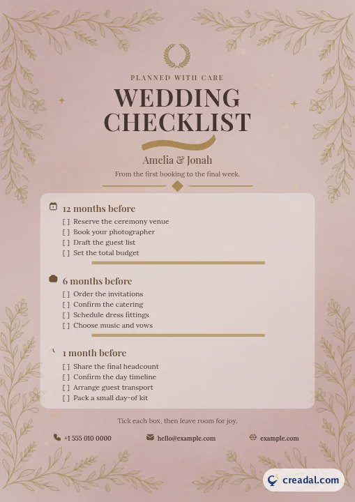 結婚式チェックリスト