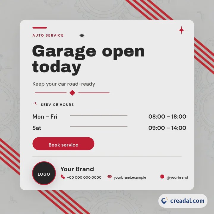 自動車サービスのデイリー投稿：本日営業