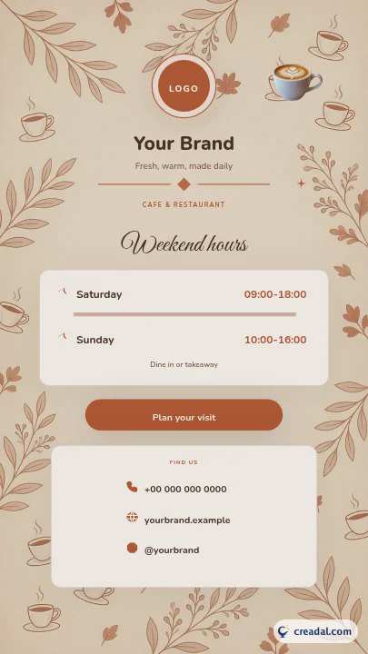 Cafe and Restaurant Daily Post: Weekend Hours