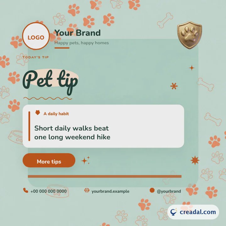 Post diário de cuidados pet: Dica do dia