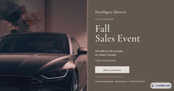 Car Dealership Sales Event: Facebook Post
