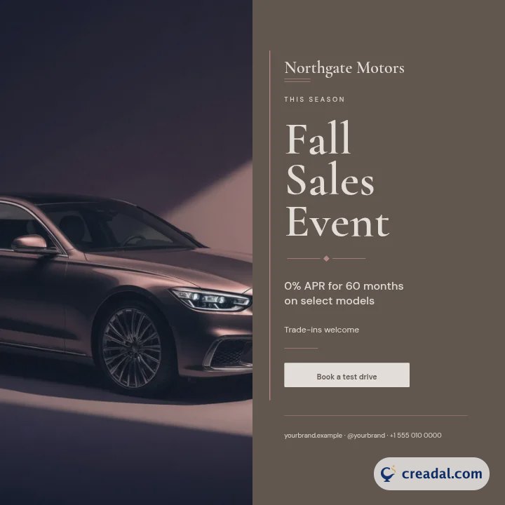 Car Dealership Sales Event: Instagram Post