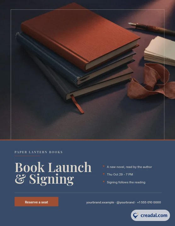 Buchpremiere: US-Letter-Flyer