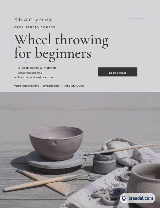 Pottery Class: US Letter Flyer