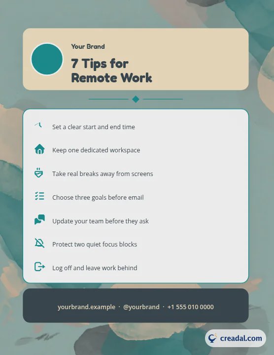 Infográfico de lista de dicas (Carta)