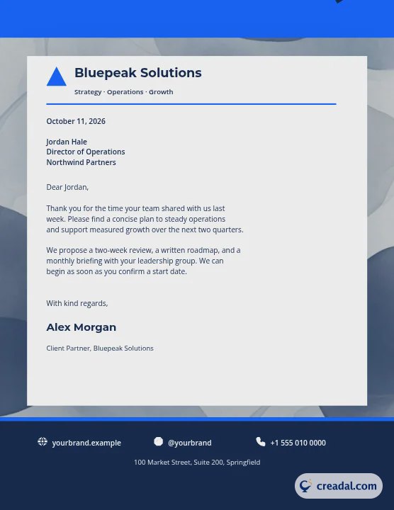 Firmenbriefpapier: Briefkopf (Letter)