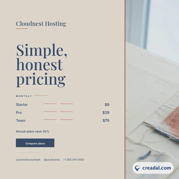 Pricing Plans Announcement: Instagram Post