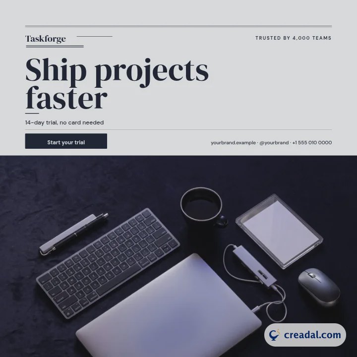 Oferta de teste de software: Post do Instagram