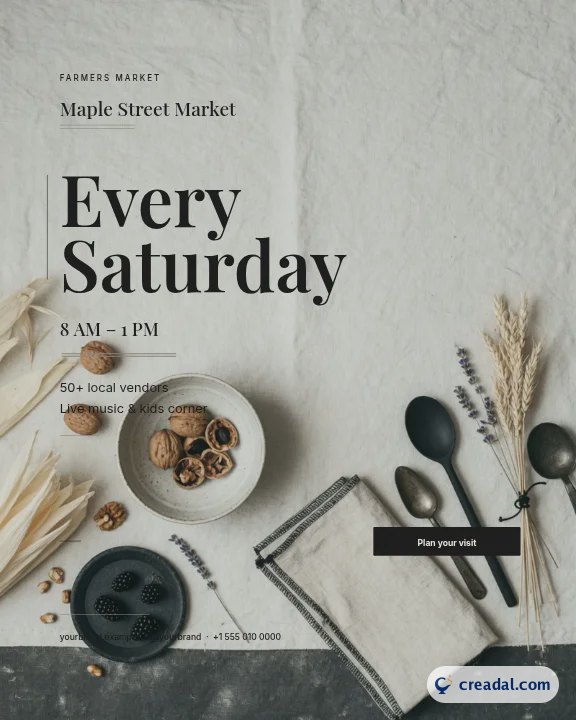 Marché fermier : publication Instagram format portrait