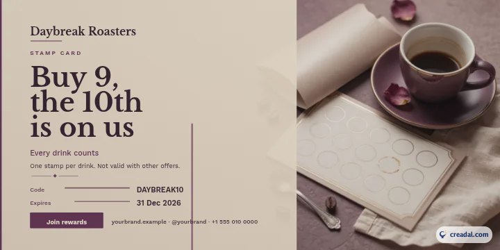 Coffee Loyalty Card: Coupon
