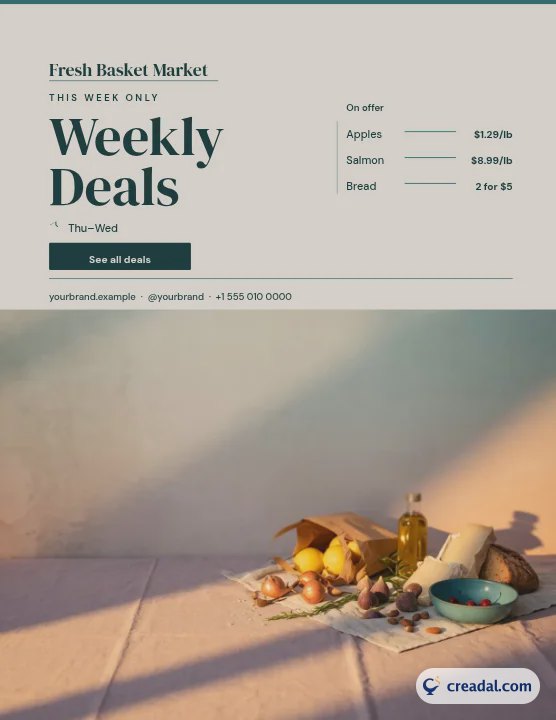 Grocery Weekly Deals: US Letter Flyer