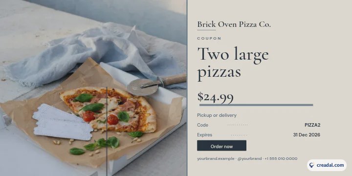Coupon pizza : Coupon