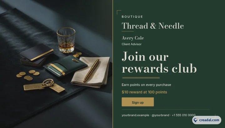 Retail Rewards Program: Business Card