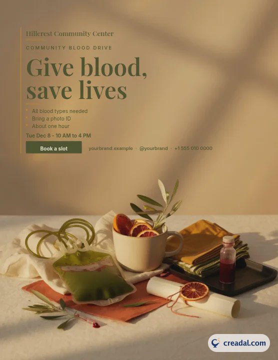 Blutspende: US-Letter-Flyer