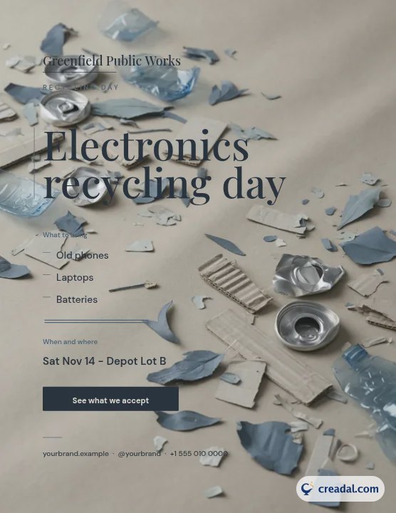 Journée du recyclage : Flyer format lettre
