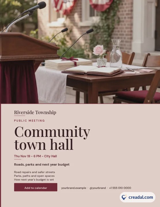 Town Hall Meeting: US Letter Flyer
